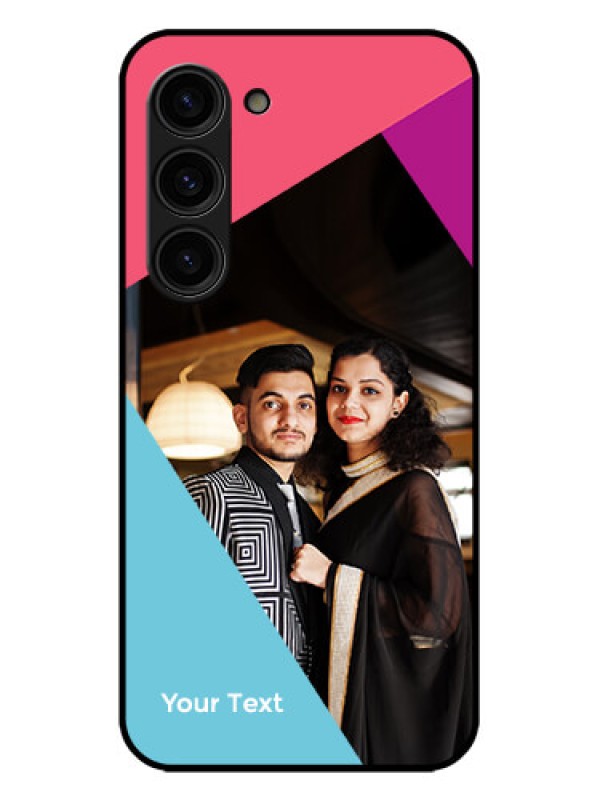 Custom Galaxy S23 Plus 5G Custom Metal Phone Case - Stacked Triple Colour Design