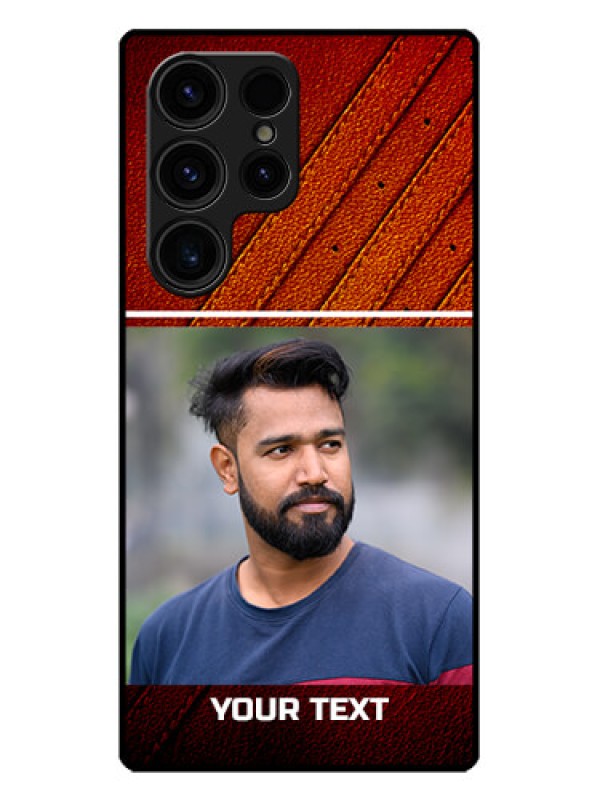 Custom Galaxy S23 Ultra 5G Custom Metal Phone CaseLeather Phone Case Design