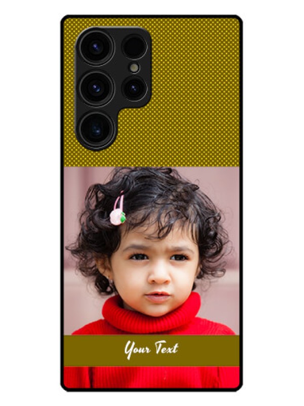 Custom Galaxy S23 Ultra 5G Custom Metal Phone CaseSimple Green Color Design