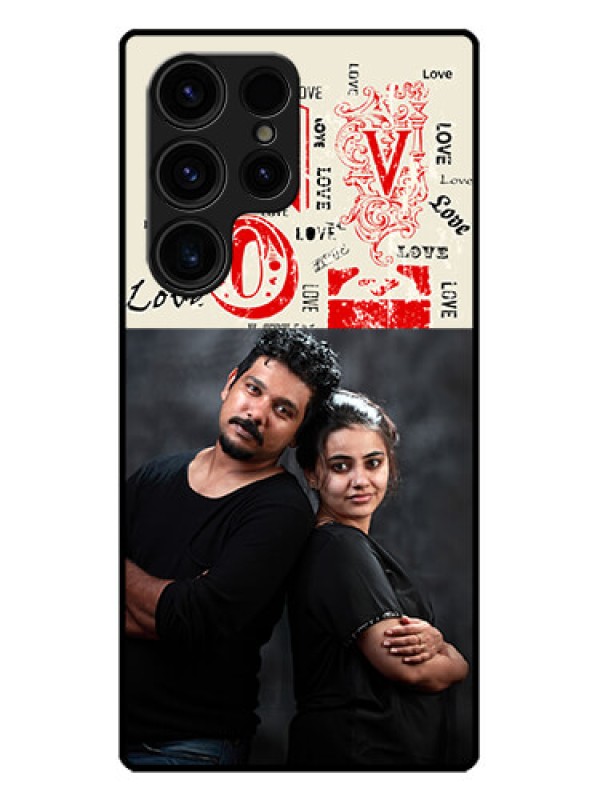 Custom Galaxy S23 Ultra 5G Custom Metal Phone CaseTrendy Love Design Case