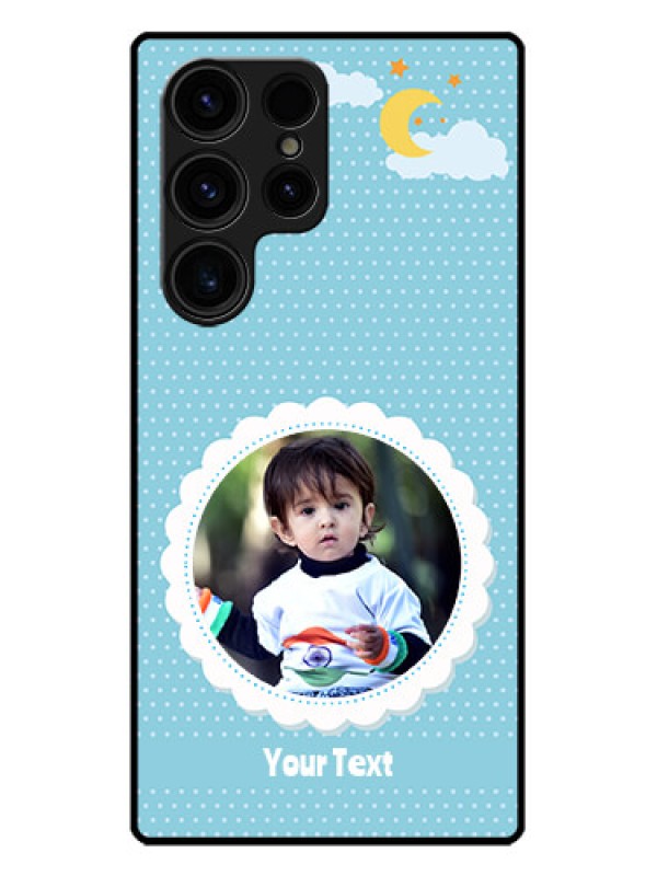 Custom Galaxy S23 Ultra 5G Custom Metal Phone CaseViolet Pattern Design