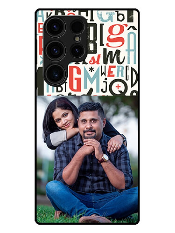 Custom Galaxy S23 Ultra 5G Custom Metal Phone CaseAlphabet Design