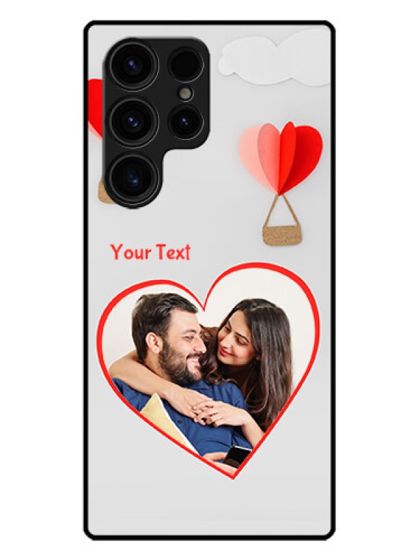 Custom Galaxy S23 Ultra 5G Custom Metal Phone CaseParachute Love Design