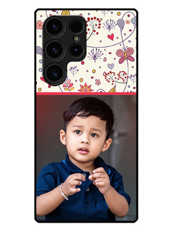 Custom Galaxy S23 Ultra 5G Custom Metal Phone CasePremium Floral Design