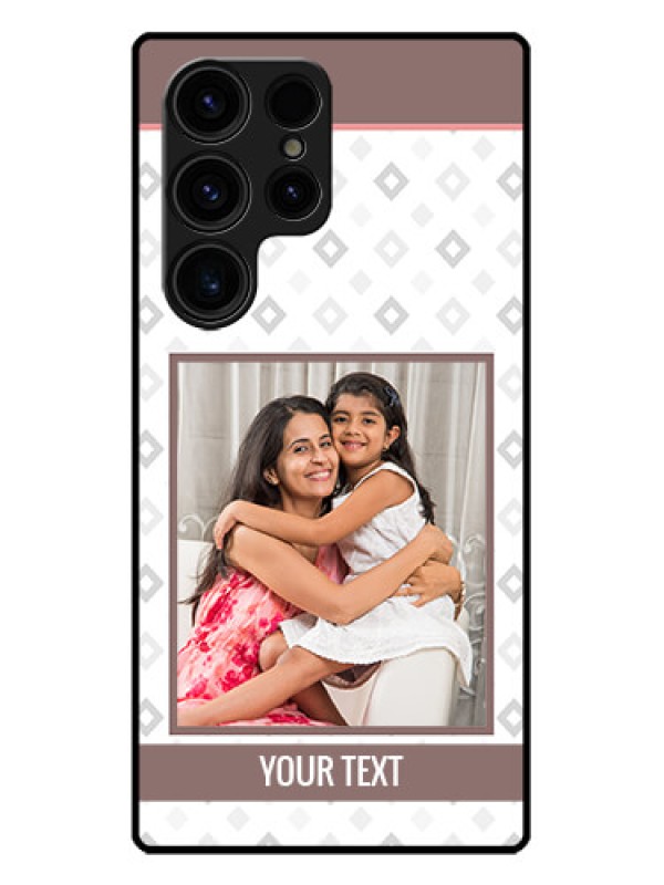 Custom Galaxy S23 Ultra 5G Custom Metal Phone CaseSimple Diamond Design