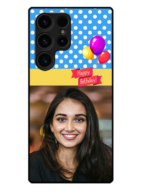 Custom Galaxy S23 Ultra 5G Custom Metal Phone CaseHappy Birthday Design