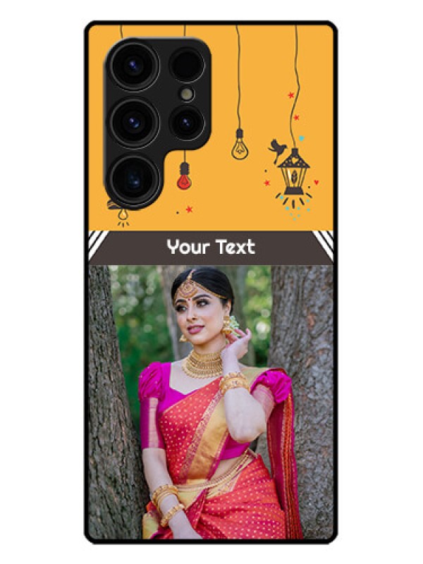 Custom Galaxy S23 Ultra 5G Custom Metal Phone CaseWith Family Picture And Icons