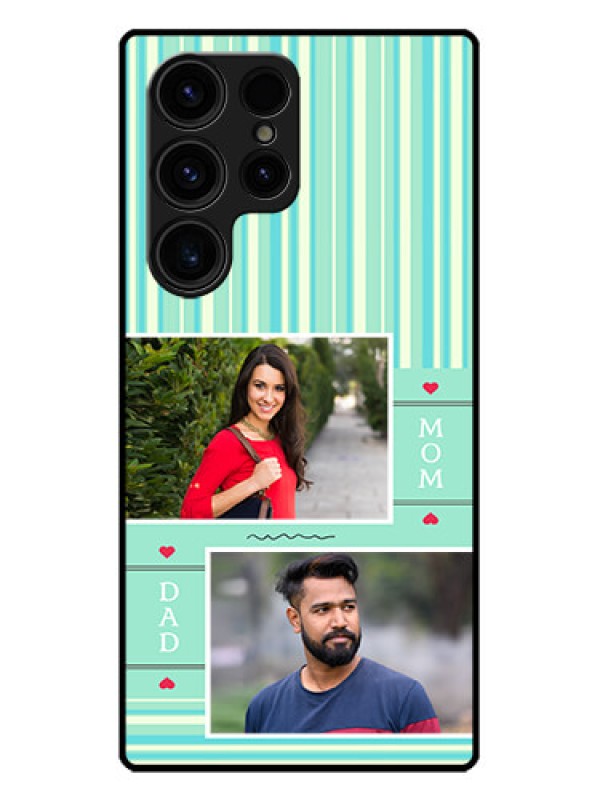 Custom Galaxy S23 Ultra 5G Custom Metal Phone CaseMom and Dad Pic Design