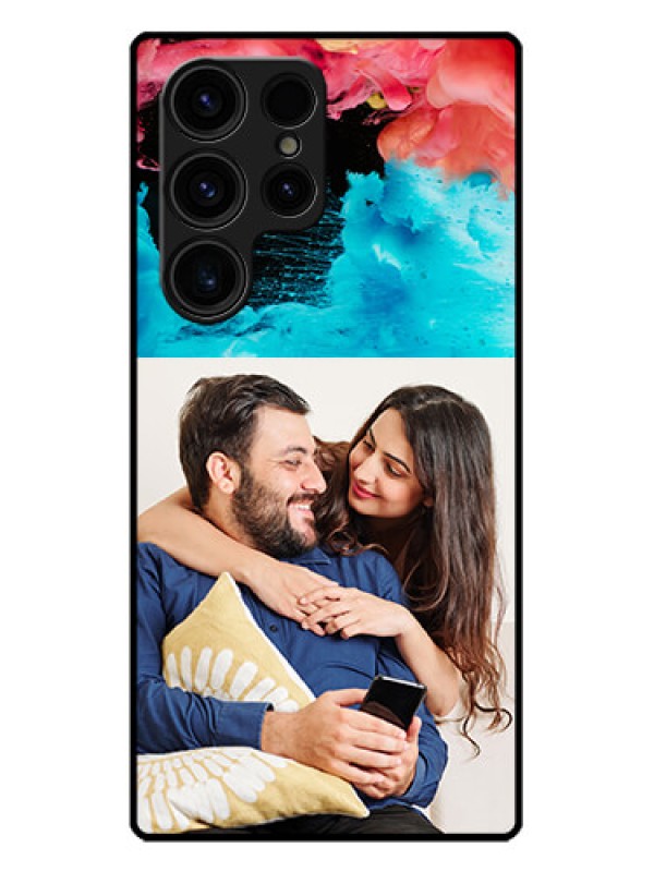 Custom Galaxy S23 Ultra 5G Custom Metal Phone CaseQuote With Acrylic Painting Design