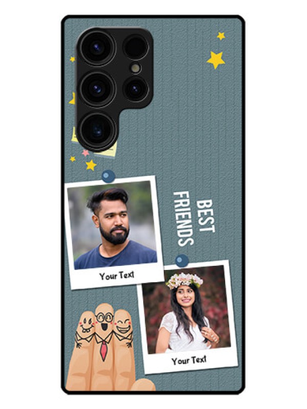 Custom Galaxy S23 Ultra 5G Custom Metal Phone CaseSticky Frames And Friendship Design