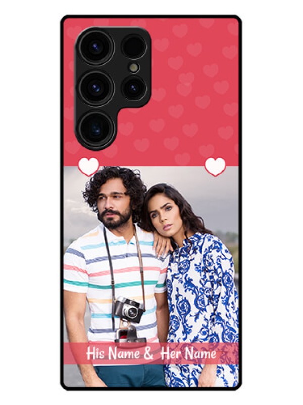 Custom Galaxy S23 Ultra 5G Custom Metal Phone CaseSimple Love Design