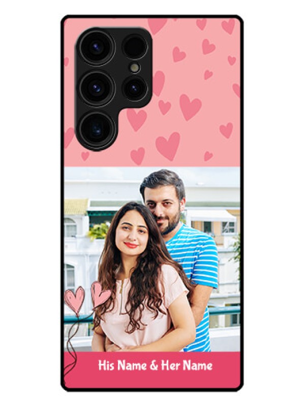 Custom Galaxy S23 Ultra 5G Custom Metal Phone CaseLove Design Peach Color