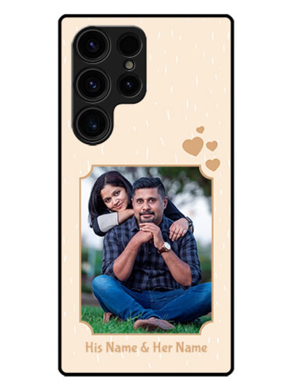 Custom Galaxy S23 Ultra 5G Custom Metal Phone CaseWith Confetti Love Design