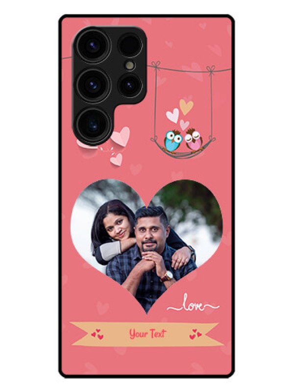 Custom Galaxy S23 Ultra 5G Custom Metal Phone CasePeach Color Love Design