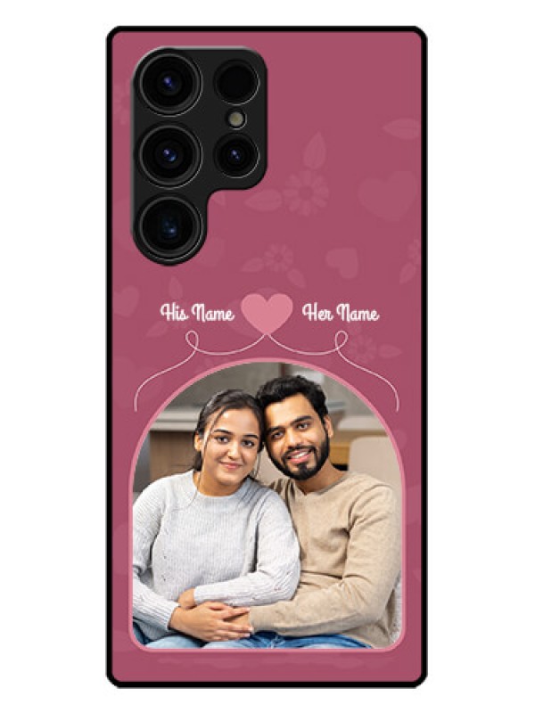 Custom Galaxy S23 Ultra 5G Custom Metal Phone CaseLove Floral Design