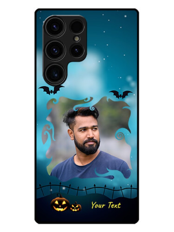 Custom Galaxy S23 Ultra 5G Custom Metal Phone CaseHalloween Frame Design