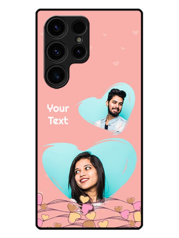 Custom Galaxy S23 Ultra 5G Custom Metal Phone CaseLove Doodle Design