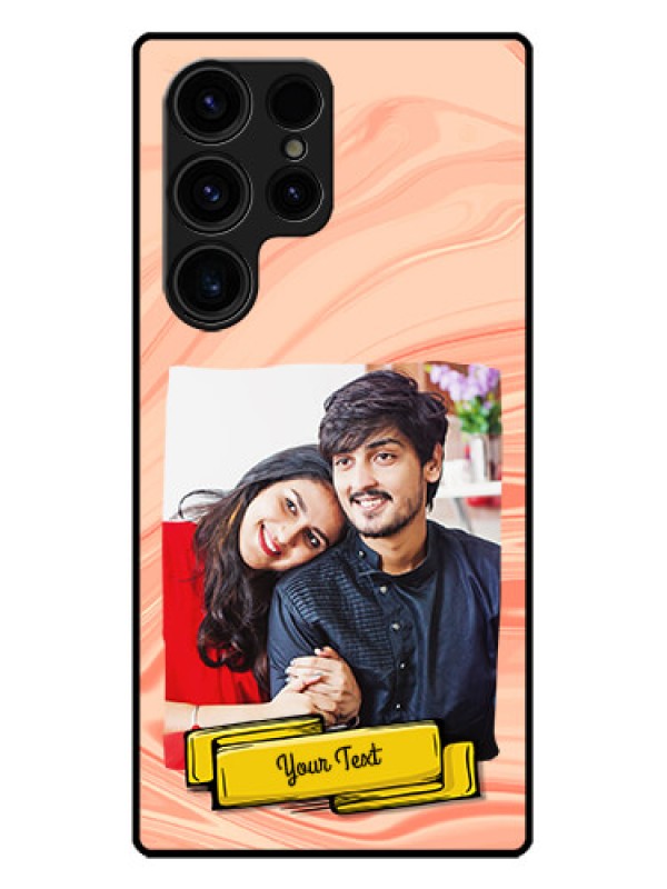 Custom Galaxy S23 Ultra 5G Custom Metal Phone CaseMarble Texture Design