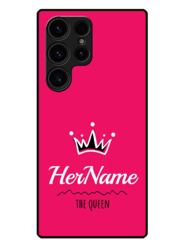Custom Galaxy S23 Ultra 5G Custom Metal Phone CaseQueen With Name Design