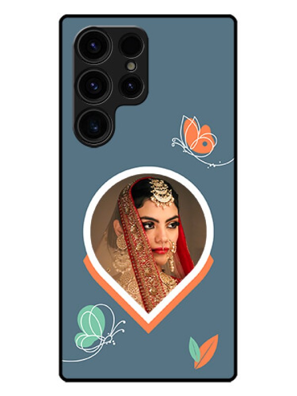 Custom Galaxy S23 Ultra 5G Custom Metal Phone CaseDroplet Butterflies Design