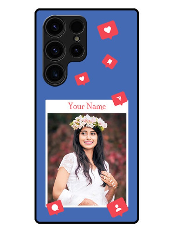 Custom Galaxy S23 Ultra 5G Custom Metal Phone CaseLike Share And Comment Design