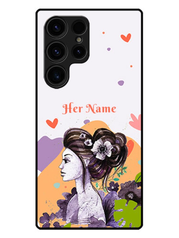 Custom Galaxy S23 Ultra 5G Custom Metal Phone CaseWoman And Nature Design