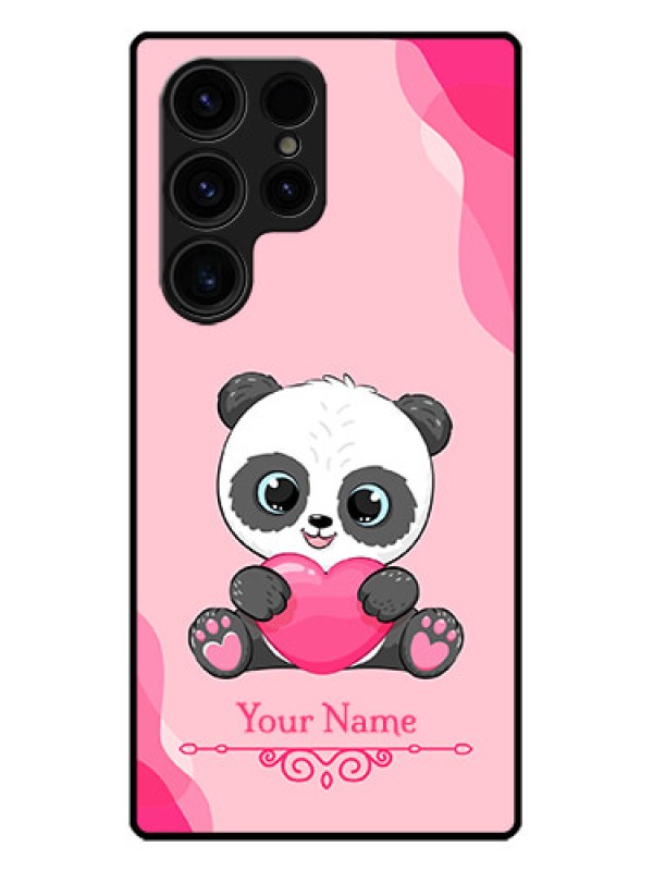 Custom Galaxy S23 Ultra 5G Custom Metal Phone CaseCute Panda Design