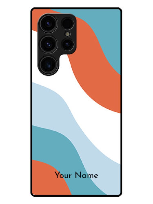 Custom Galaxy S23 Ultra 5G Custom Metal Phone CaseColoured Waves Design