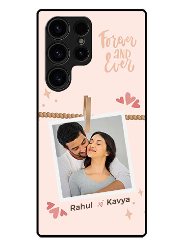 Custom Galaxy S23 Ultra 5G Custom Metal Phone CaseForever And Ever Love Design