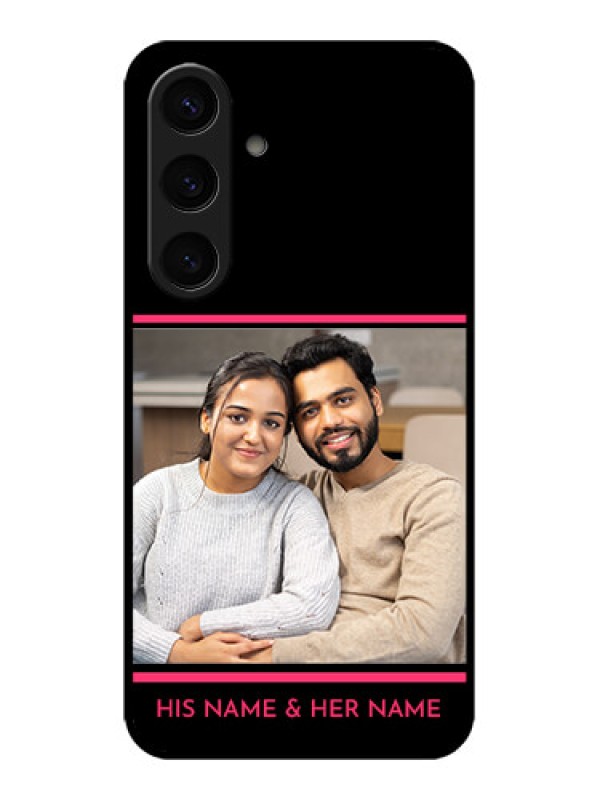 Custom Galaxy S24 5G Custom Metal Phone CaseWith Add Text Design