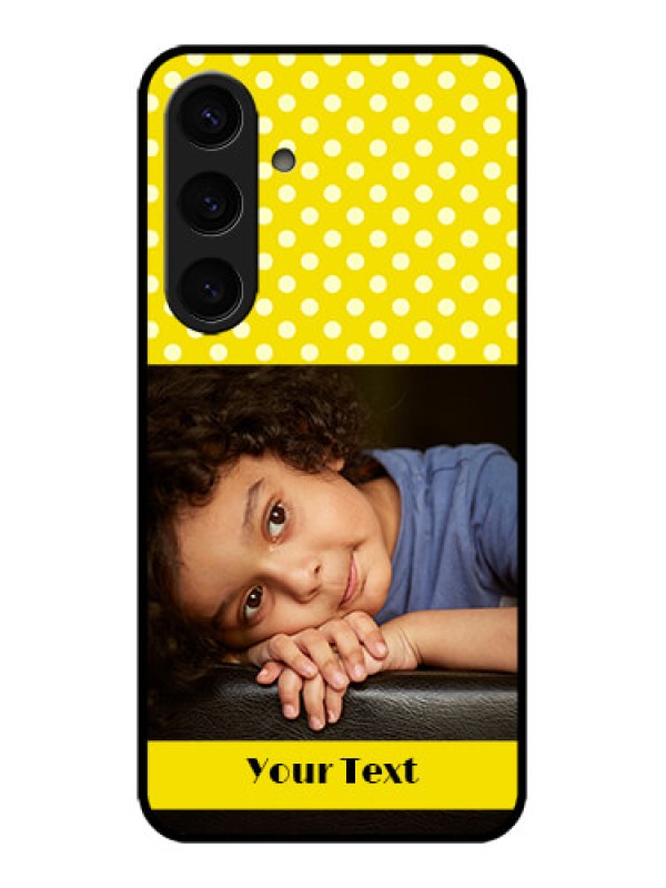 Custom Galaxy S24 5G Custom Metal Phone CaseBright Yellow Case Design