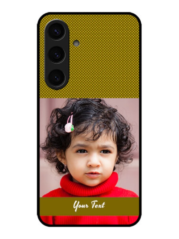 Custom Galaxy S24 5G Custom Metal Phone CaseSimple Green Color Design