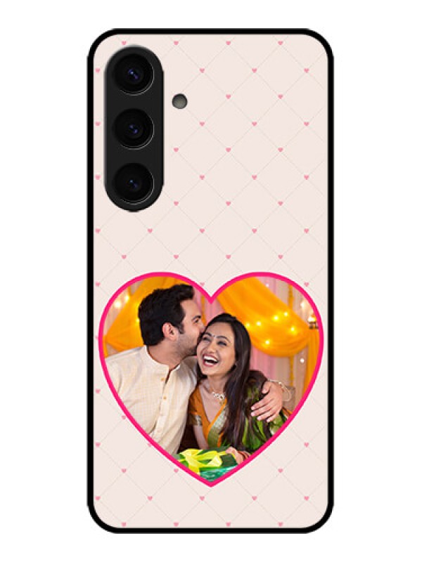 Custom Galaxy S24 5G Custom Metal Phone CaseHeart Shape Design