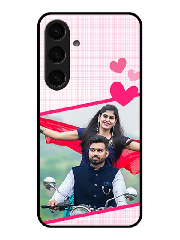 Custom Galaxy S24 5G Custom Metal Phone CaseLove Shape Heart Design