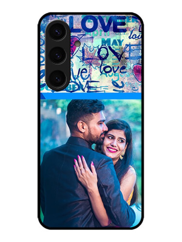 Custom Galaxy S24 5G Custom Metal Phone CaseColorful Love Design