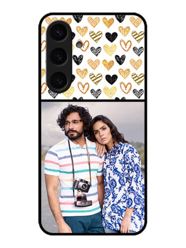 Custom Galaxy S24 5G Custom Metal Phone CaseLove Symbol Design