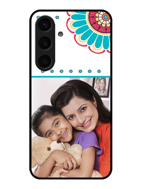 Custom Galaxy S24 5G Custom Metal Phone CaseFlower Design