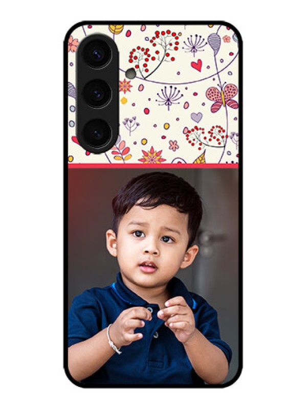 Custom Galaxy S24 5G Custom Metal Phone CasePremium Floral Design