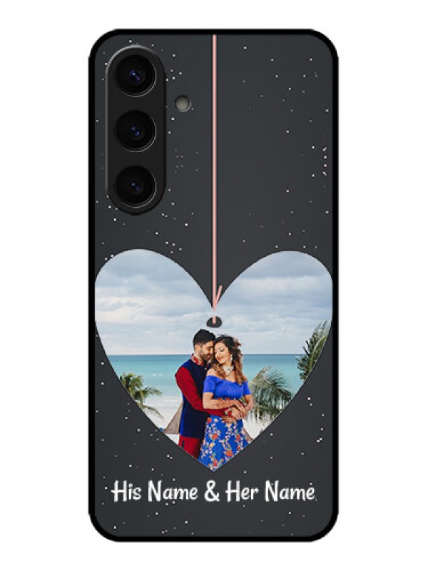 Custom Galaxy S24 5G Custom Metal Phone CaseHanging Heart Design