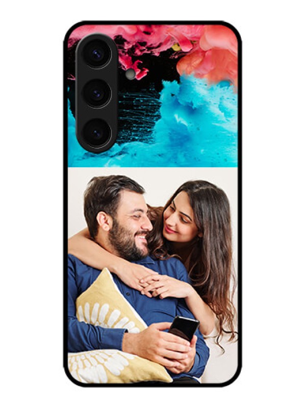 Custom Galaxy S24 5G Custom Metal Phone CaseQuote With Acrylic Painting Design