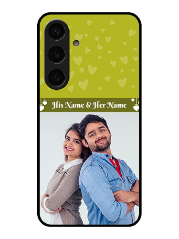 Custom Galaxy S24 5G Custom Metal Phone CaseYou and Me Heart Design