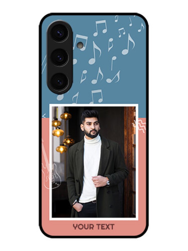 Custom Galaxy S24 5G Custom Metal Phone CaseWith Color Musical Note Design