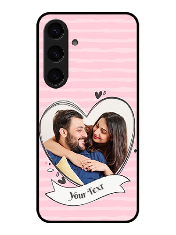 Custom Galaxy S24 5G Custom Metal Phone CaseVintage Heart Design