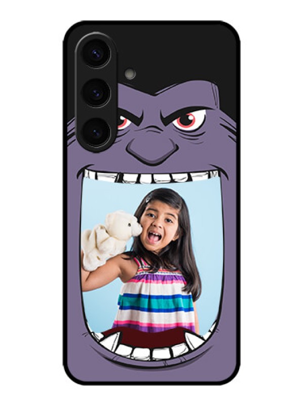 Custom Galaxy S24 5G Custom Metal Phone CaseAngry Monster Design