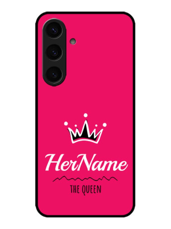 Custom Galaxy S24 5G Custom Metal Phone CaseQueen With Name Design