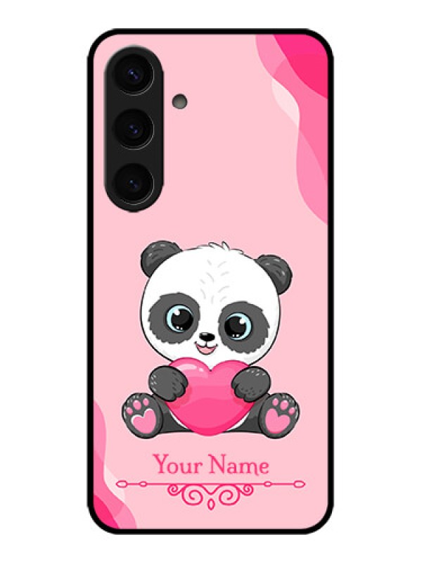 Custom Galaxy S24 5G Custom Metal Phone CaseCute Panda Design