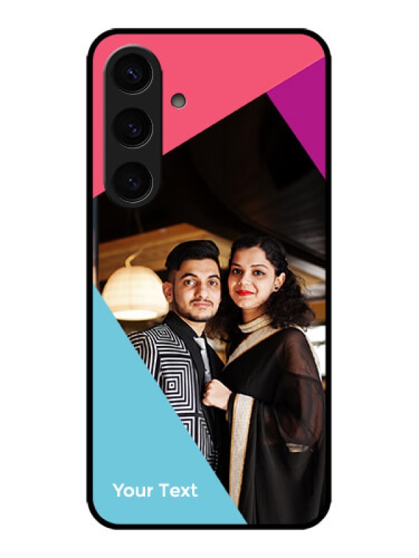 Custom Galaxy S24 5G Custom Metal Phone CaseStacked Triple Colour Design