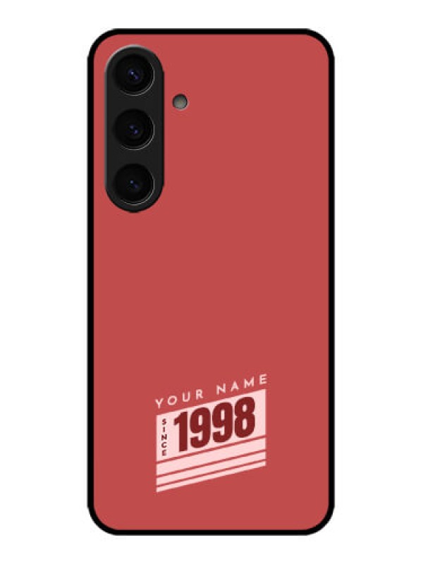 Custom Galaxy S24 5G Custom Metal Phone CaseRed Custom Year Of Birth Design