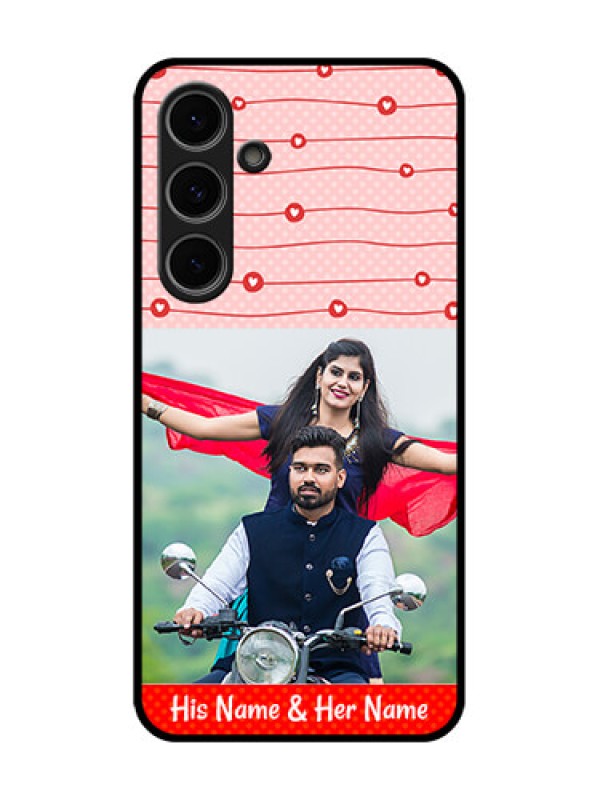 Custom Samsung Galaxy S24 Fe 5G Custom Metal Phone Case - Red Pattern Case Design