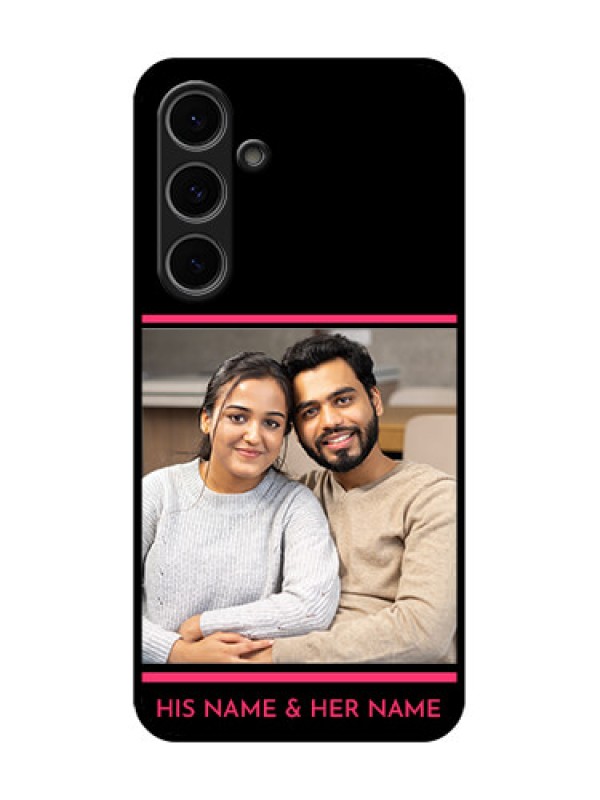 Custom Samsung Galaxy S24 Fe 5G Custom Metal Phone Case - With Add Text Design